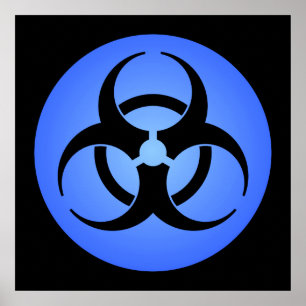 Affiche bleue de Biohazard