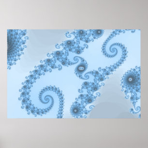 Affiche bleue de danse