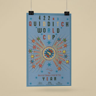 Affiche Bleue de la Coupe du Monde de QUIDDITCH™
