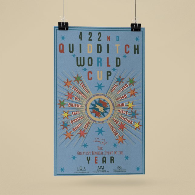 Affiche Bleue de la Coupe du Monde de QUIDDITCH™ (Créateur téléchargé)