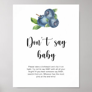 Affiche Bleuet - Ne dis pas bébé
