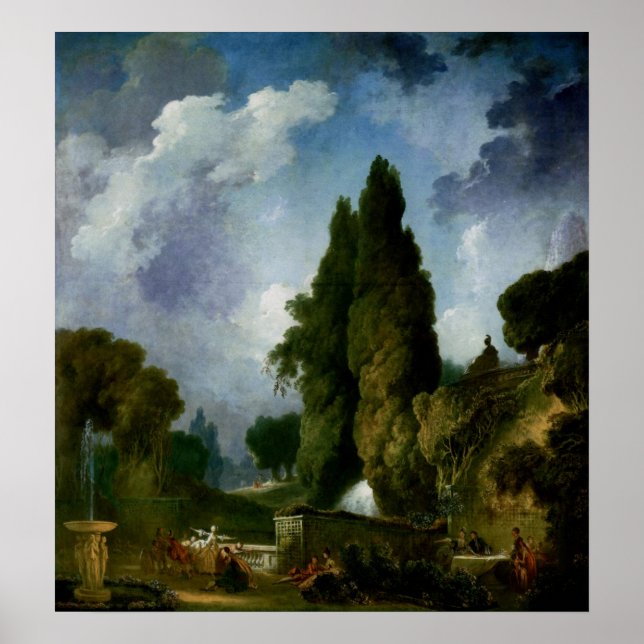 Affiche Blind Man’s Bluff - Fragonard Rococo Art (Devant)