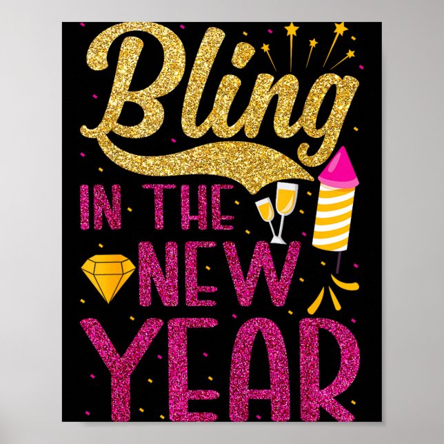 Affiche Bling In The New Year New Years Eve Party For Wome (Devant)