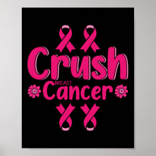 Affiche Bling Pink Ribbon pour la sensibilisation au cance