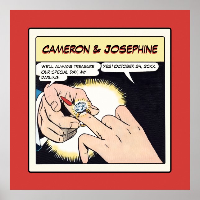 Affiche Bling Style Bling Mariage rouge (Devant)