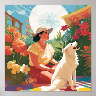 Affiche Bliss de jardin mexicano-américain