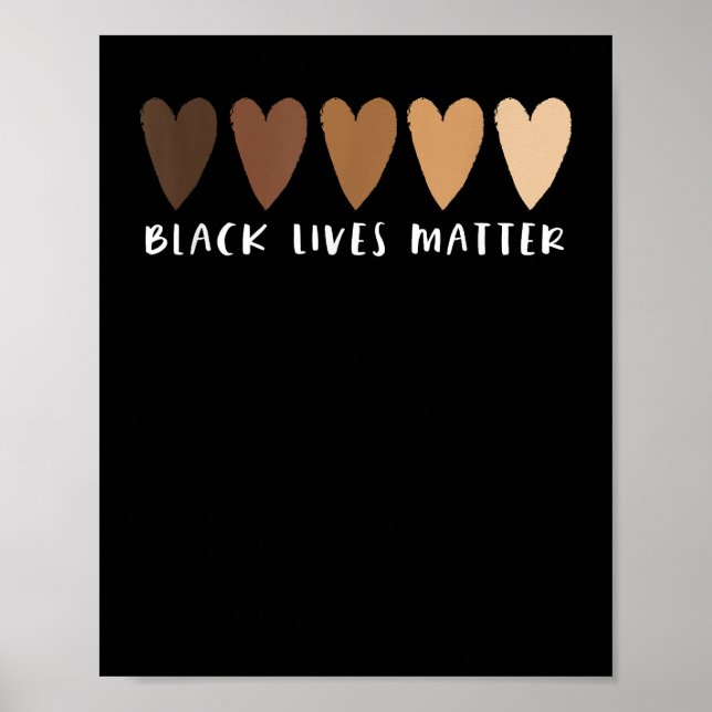 Affiche BLM Black Lives Matt Heart (Devant)