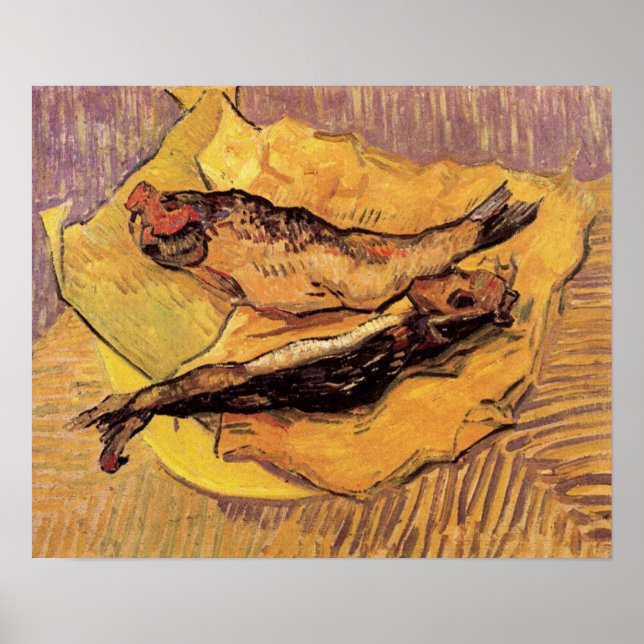 Affiche Bloaters (Poissons) par Vincent Van Gogh (Devant)