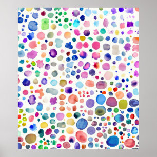 Affiche Blobs aquarelle