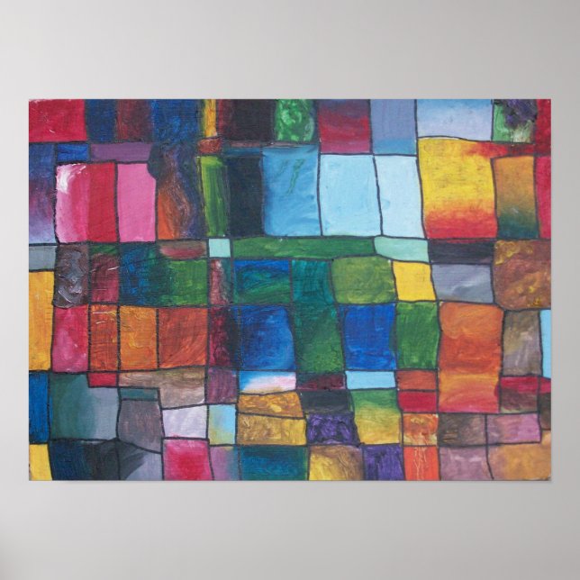 Affiche Bloc de couleur (Devant)