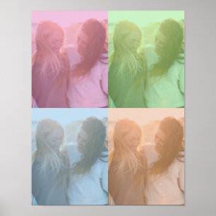 Affiche Bloc de couleur d'art photo personnalisé