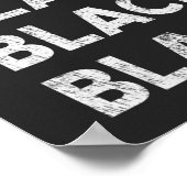 Affiche Bloc de texte répété Black Lives Matter (Coin)