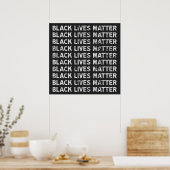 Affiche Bloc de texte répété Black Lives Matter (Cuisine)