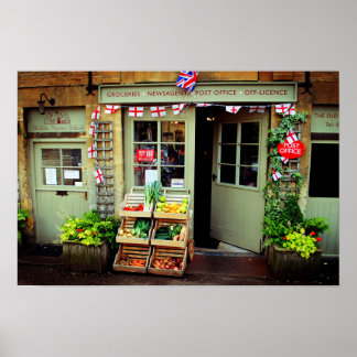 Affiche Blockley Village Shop Cotswolds Gloucestershire