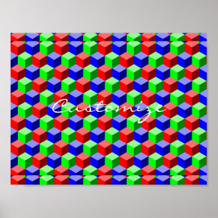 Affiche Blocs de construction colorés Thunder_Cove 3D