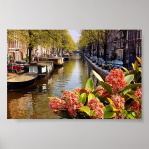 Affiche Bloemgracht Amsterdam Canal Summer Photo