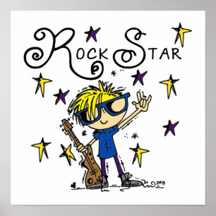 Affiche Blond Boy Rock Star