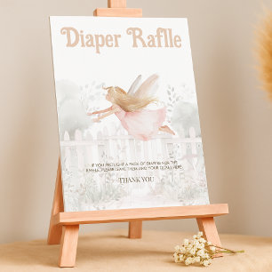 Affiche Blonde Baby shower de fée Lait de la table