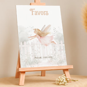 Affiche Blonde Fairy Baby shower Faveurs Panneau de table