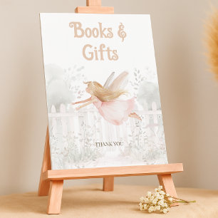 Affiche Blonde Fairy Baby showers Livres pour Baby Table P