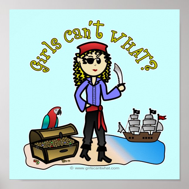 Affiche Blonde Girl Pirate (Devant)