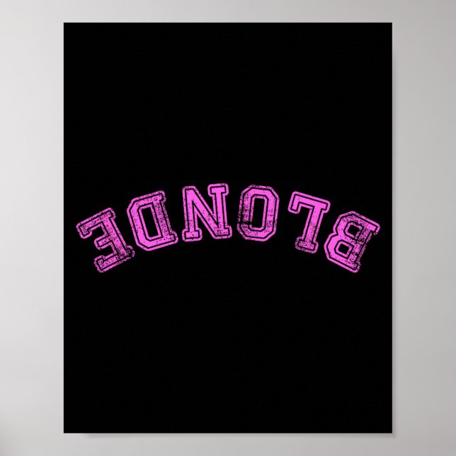 Affiche Blonde Idiote Mignonne Citation Drôle Intelligente (Devant)
