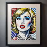 Affiche Blonde Woman Pop Art<br><div class="desc">Blonde Woman Pop Art Le ratio d'aspect est de 3:4. Il a été conçu pour être imprimé en 24"x32"</div>