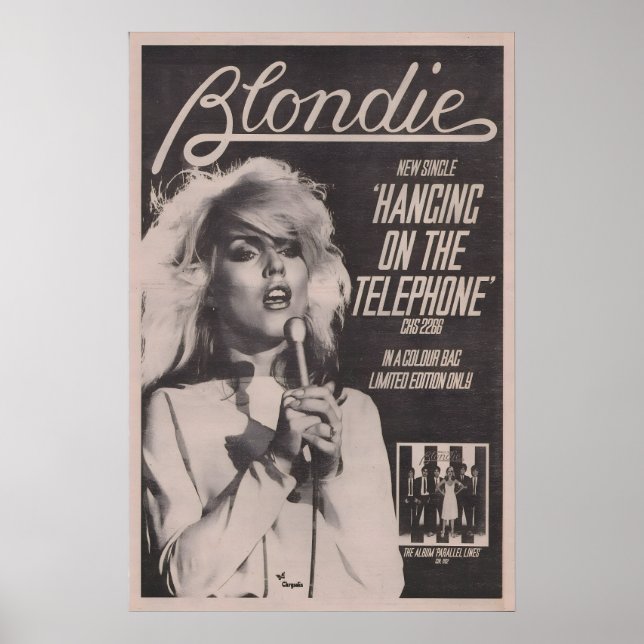 AFFICHE BLONDIE 1978 original NME - accroché au (Devant)