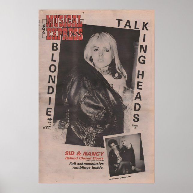 AFFICHE BLONDIE 1978 originale NME - Parallel Line (Devant)
