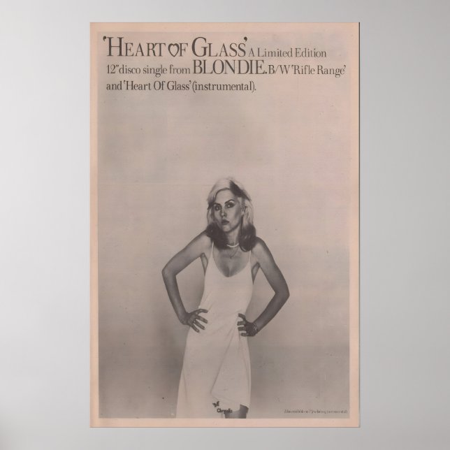 AFFICHE BLONDIE 1979 originale NME - Heart of Glas (Devant)