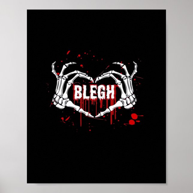 Affiche Bloody Breakdown, Skeleton Heart Hands Emo, Metalc (Devant)