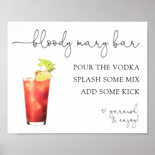 Affiche Bloody Mary Bar Drink Sign