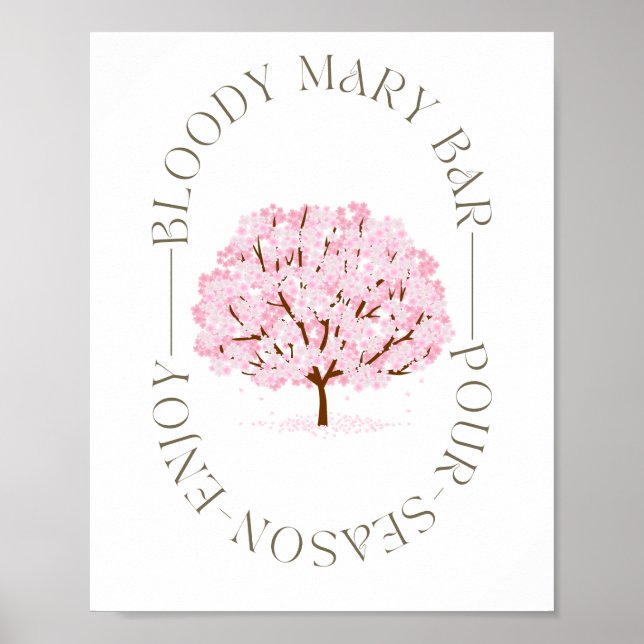 Affiche Bloody Mary Bar Signale pour la fête des fleurs de (Devant)