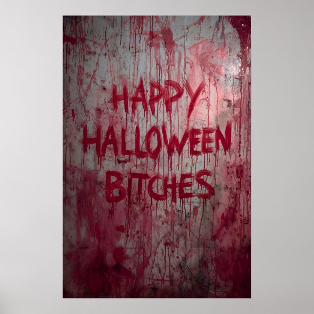 Affiche Bloody Splatters Halloween Dramatic Crazy Door  (Devant)