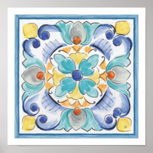 Affiche Bloom Blue & Yellow