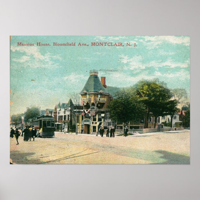 Affiche Bloomfield Ave., Montclair NJ 1908 Vintage (Devant)