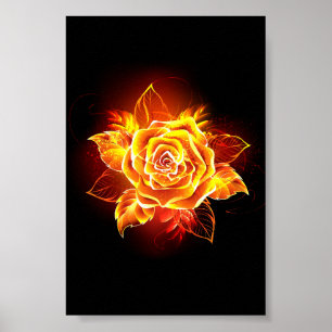 Affiche Blooming Fire Rose