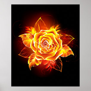 Affiche Blooming Fire Rose