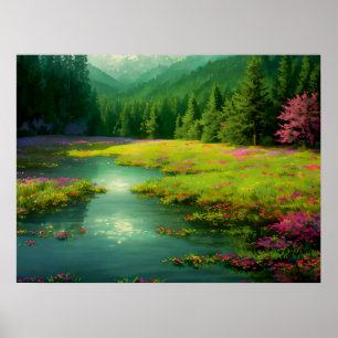 Affiche Blooms dans le monde : le plaisir de la forêt