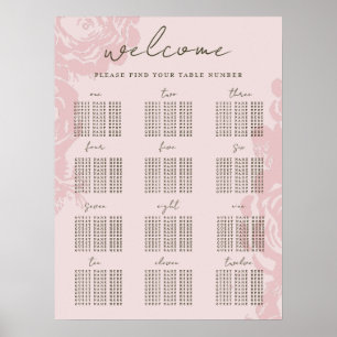 Affiche Blooms d'or roses