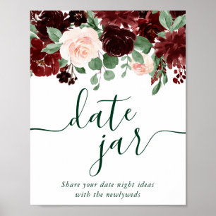 Affiche Blooms rustiques   Terracotta Marsala Date Night J