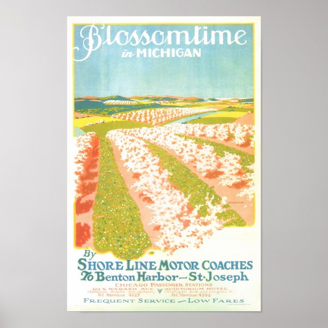 Affiche Blossom Time dans le Michigan (Devant)