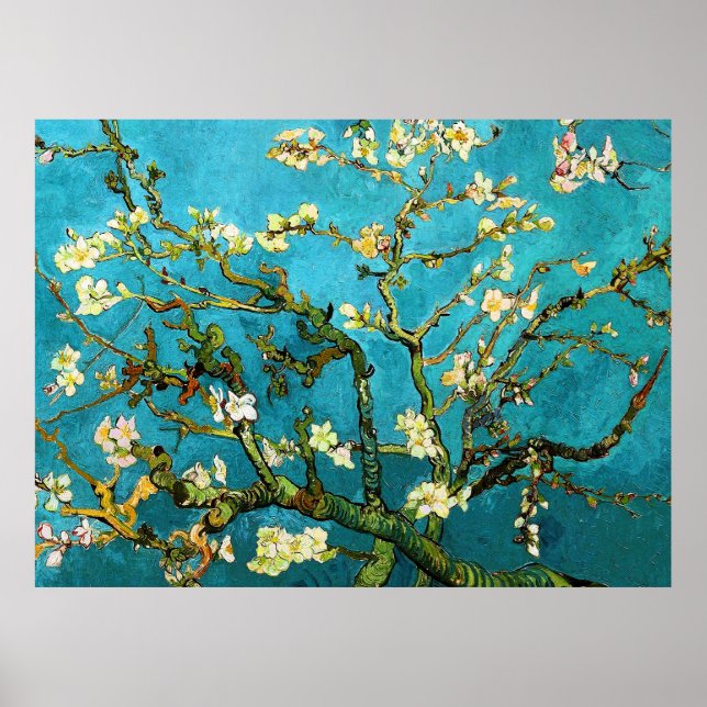 Affiche Blossoming Almond Tree Van Gogh Fine Art (Devant)