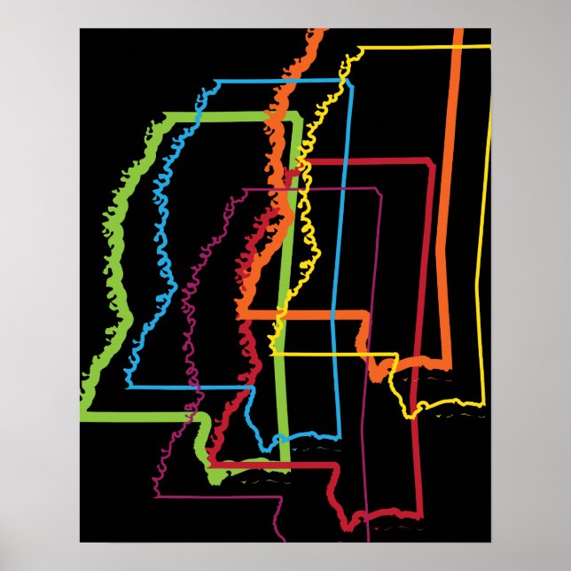 Affiche blour de fierté du mississipi (Devant)