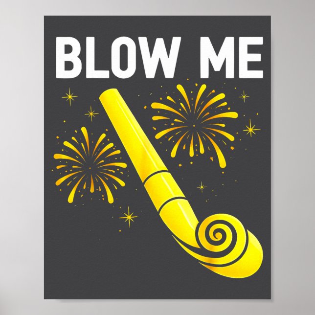 Affiche Blow Me Fireworks Countdown Happy New Year 2026 Co (Devant)