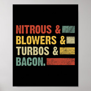 Affiche Blowers nitreux Turbos Bycon Alimentation Retro Bb