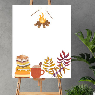 Affiche Blu Créez Votre Propre Camping Plus Amusant Feu de