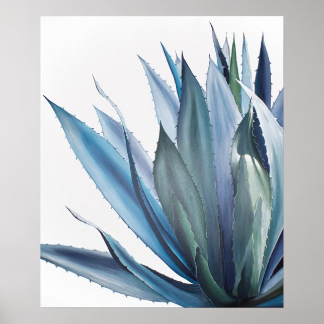 Affiche Blue Agave Acrylic Painting (Devant)