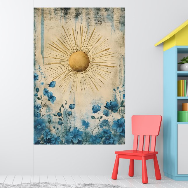 Affiche Blue Boho Sunshine" (ou parfois "Boho Sun Blue") (Pépinière 1)