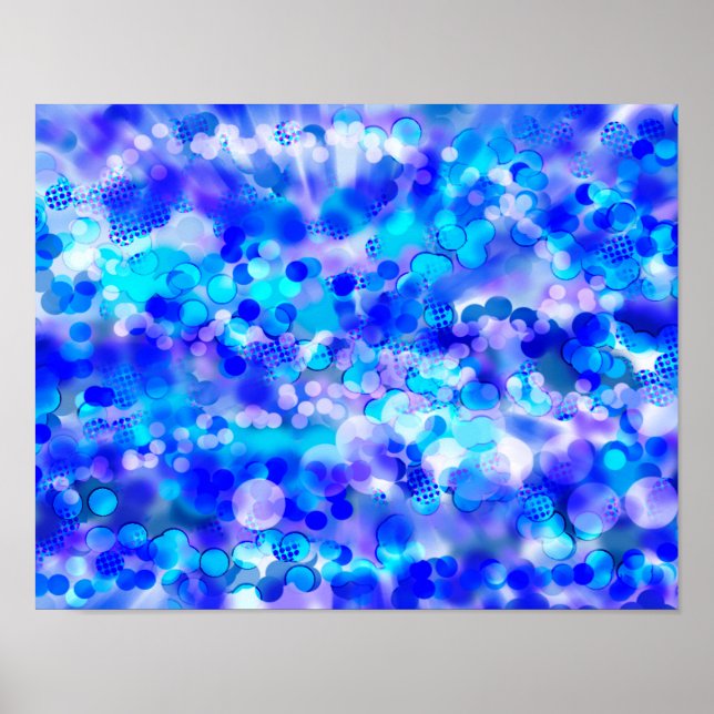 Affiche Blue Bokeh 92015 (Devant)